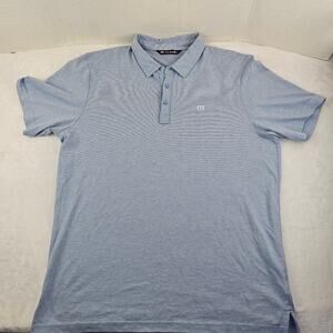Travis Mathew Men's Polo Shirt Sky Blue Size Extra Large